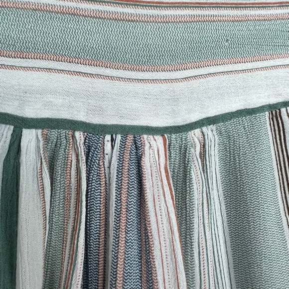 ODDY Tie-Front Multiple Pattern Blouse High Low Hem Size M - Picture 6 of 8